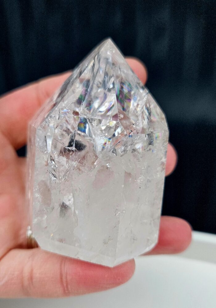 Krištáľ obelisk / generátor : 210g / 7,0cm – Obrázok 3