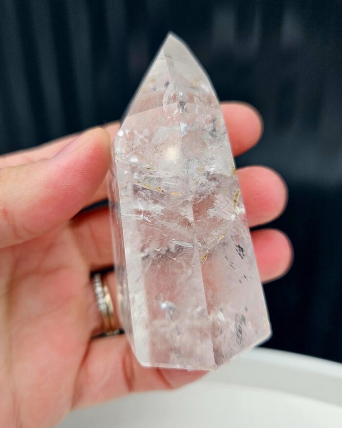 Krištáľ obelisk / generátor : 150g / 8,0cm – Obrázok 2