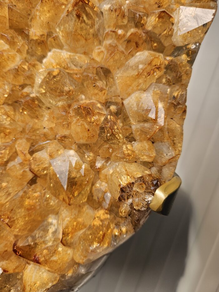 Luxusná Citrínová drúza na zlatom stojane 95cm  / 14,8kg – Obrázok 2