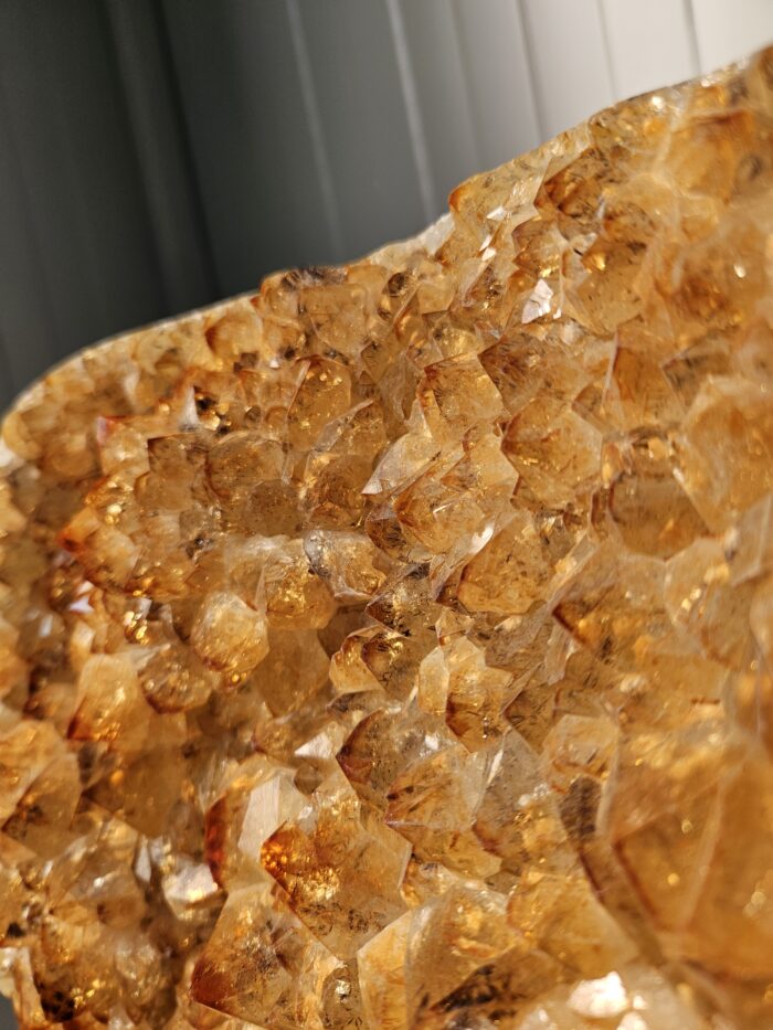 Luxusná Citrínová drúza na zlatom stojane 95cm  / 14,8kg – Obrázok 4