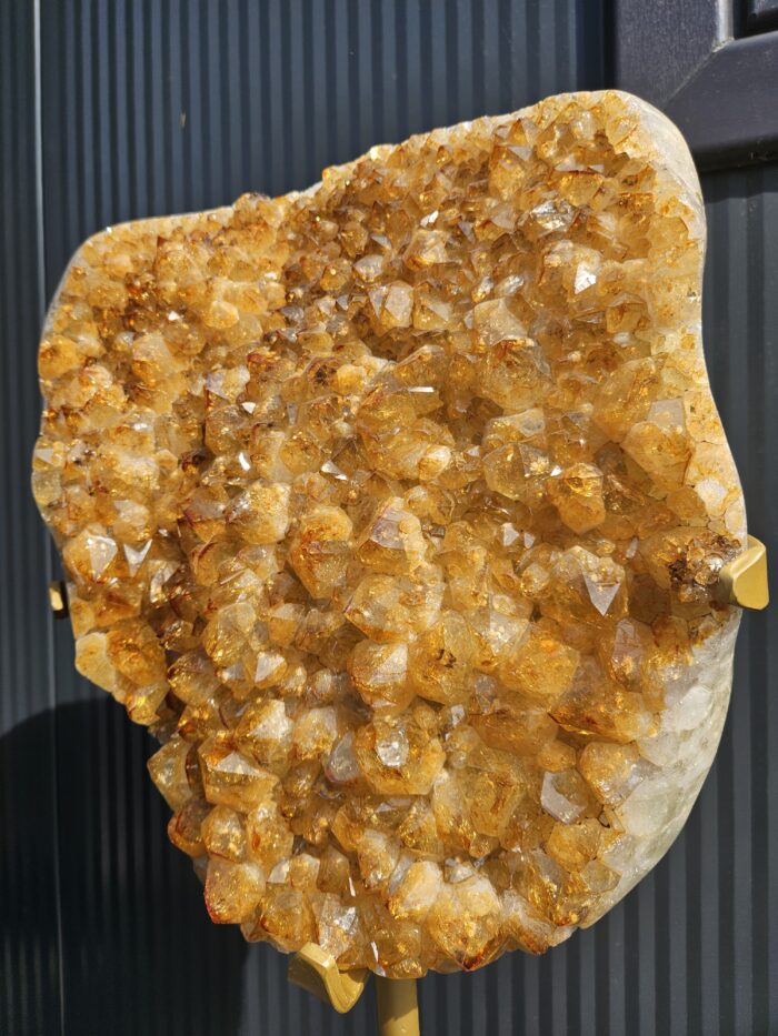 Luxusná Citrínová drúza na zlatom stojane 95cm  / 14,8kg – Obrázok 5