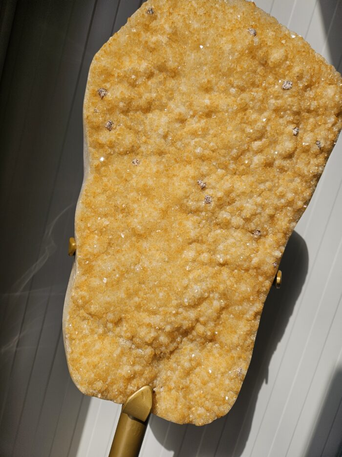 Luxusná Citrínová drúza na zlatom stojane 96cm  / 16,8kg – Obrázok 2