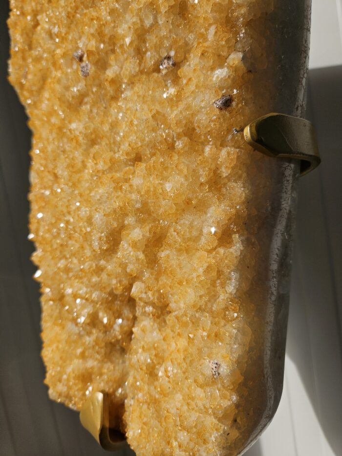 Luxusná Citrínová drúza na zlatom stojane 96cm  / 16,8kg – Obrázok 7