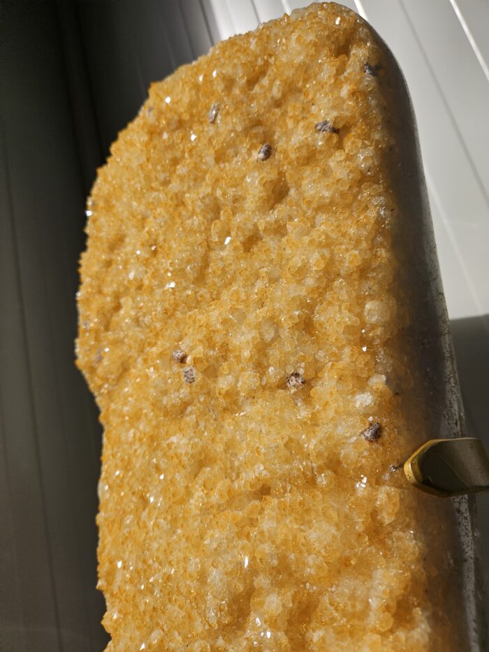 Luxusná Citrínová drúza na zlatom stojane 96cm  / 16,8kg – Obrázok 6