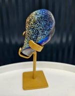 Aqua aura drúza na zlatom stojane 300g – Obrázok 3