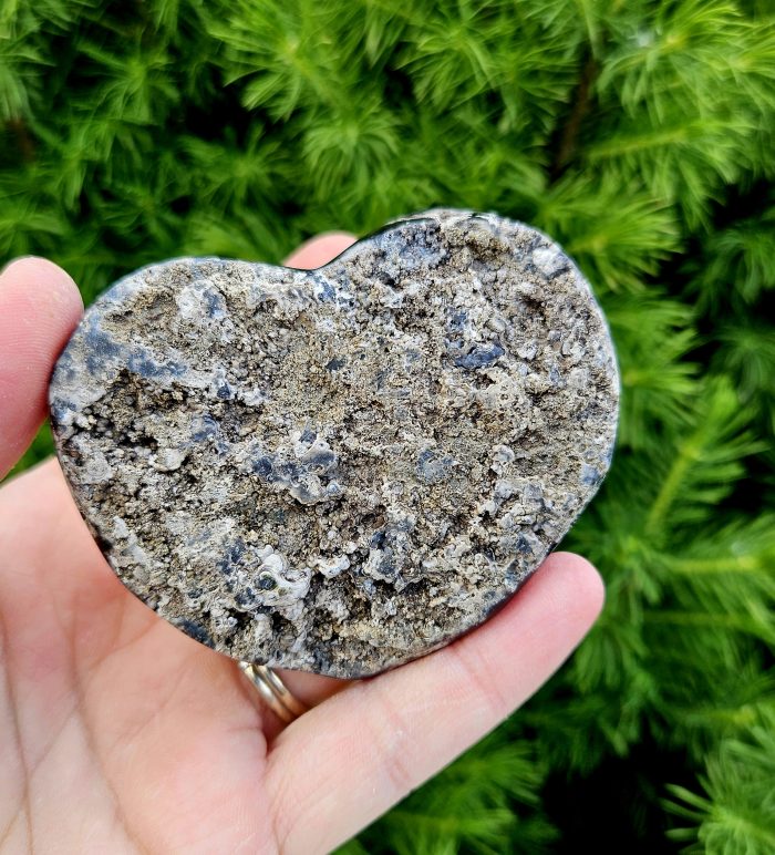 Achát šedý SRDCE drúza 7,5cm – Obrázok 4