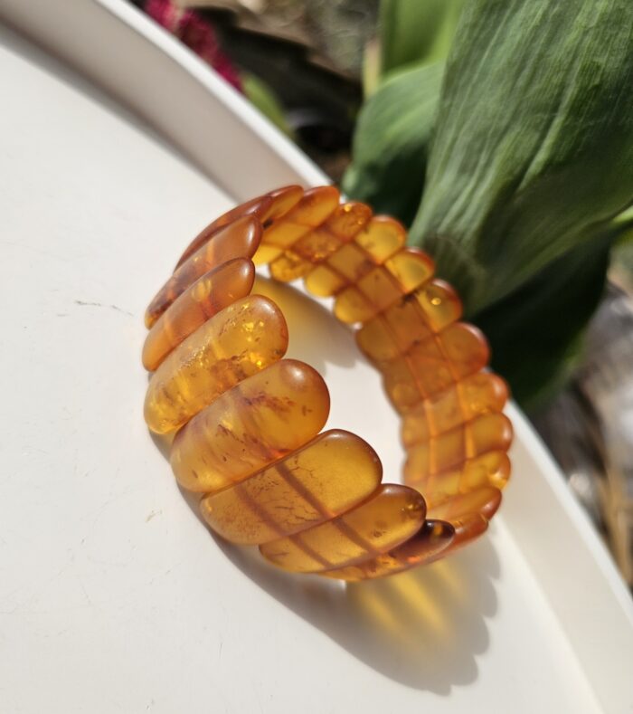 Jantár náramok platničkový 25x10mm  č.1 – Obrázok 4