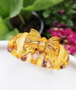 Jantár náramok platničkový MOTÝĽ