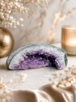 Ametyst s Kalcitom drúza Brazília 420g – Obrázok 2
