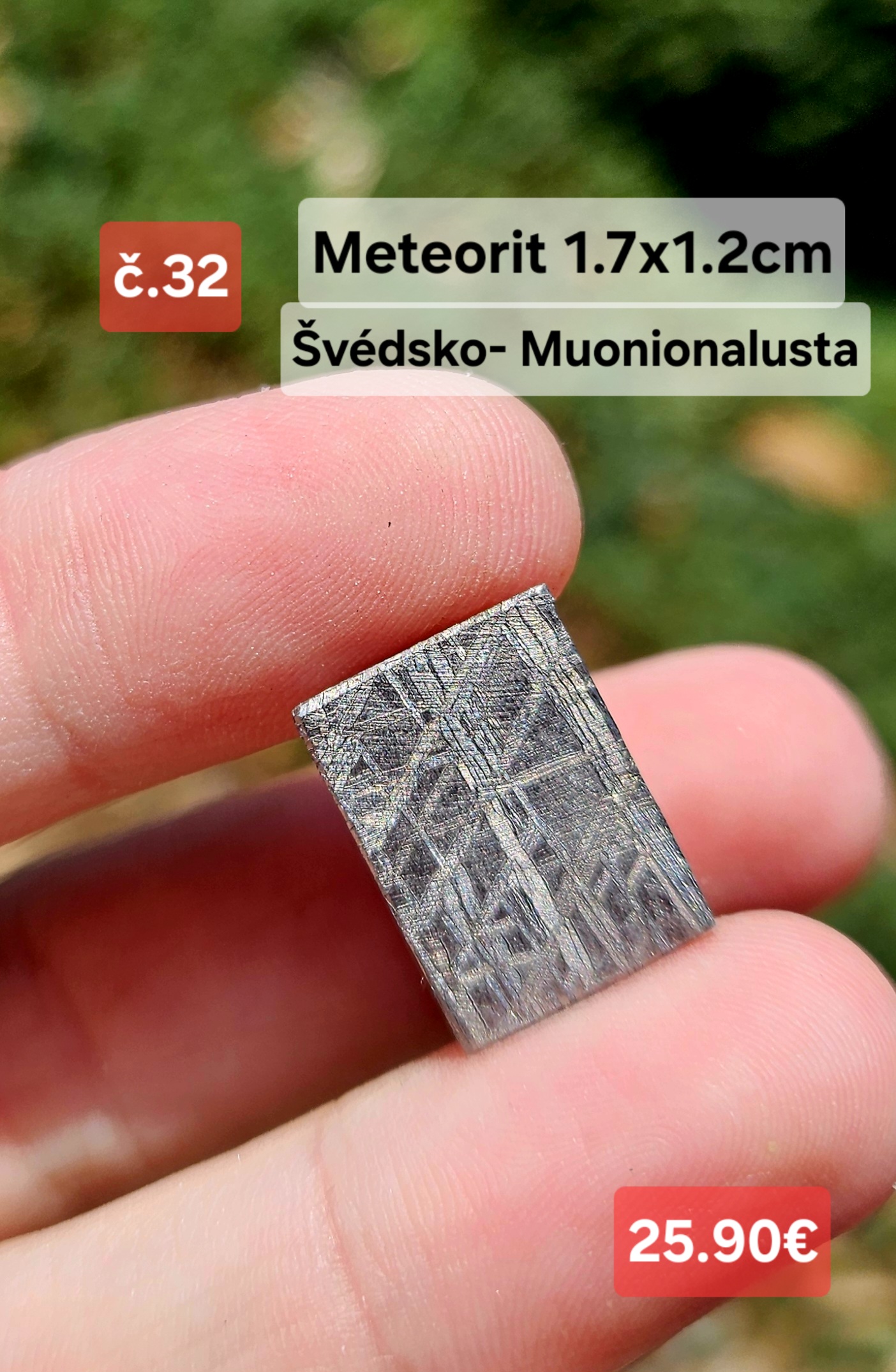 Meteorit Švédsko – Muonionalusta č.32